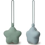 Moonkie Schnullerbox Silikon, 2 Pack Box Dummy, Schnullerbox für Unterwegs...