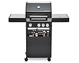 GRANDSTATE 3-Brenner Gasgrill FALCON 311 mit Infrarotbrenner, Seitenkocher,...