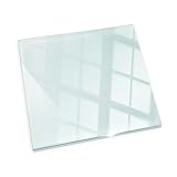 Glasplatte für Kaminofen 50x50 cm Elegante Klarglas Kaminbodenplatte...