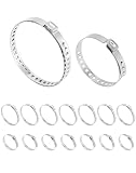 QWORK® 16 Stück Universal Achsmanschetten Schellen - Edelstahl - 25 bis 46 mm...