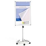 VIZ-PRO ECO Magnetische Mobile Whiteboard, 90 x 60 cm, Staffelei Flipchart...