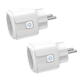 Smart WLAN Steckdose, 2 Stück Alexa Steckdose 16A 3680W, Smart Home WiFi...