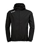uhlsport Kinder Essential Regenjacke, Schwarz/Weiß, 152