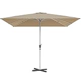 RANSENERS Großer Quadratischer Sonnenschirm 300 x 300 cm - Premium Gartenschirm...