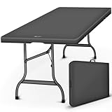 tillvex Gartentisch klappbar Kunststoff 180x75cm | Buffettisch mit Tragegriff |...