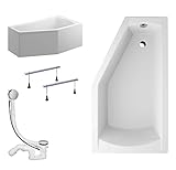 KOLMAN Badewanne SELENA Eckbadewanne 150x90 Rechts mit AcrylSchürze,...