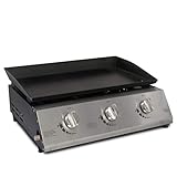 ACTIVA Plancha Grillplatte I Hochwertige Gas Grillplatte inkl. 3 Brenner je 2,1...