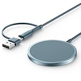 Mag-Safe Ladegerät 15W, JSAUX Wireless Charger Induktive Ladestation Kompatibel...