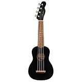 Fender Venedig Sopran-Ukulele, Schwarz, Inklusive kostenloser virtueller Kurse...