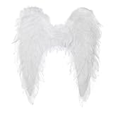 KarneLux Feder Flügel Engel - Damen Kostüm Accessoire für Engel, Amor und...