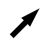 GreenIT Aufkleber 10cm schwarz schmal Pfeil Tattoo Decal Richtung Zeichen Symbol...