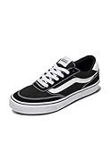 Vans Herren Brooklyn Ls Sneaker, Wildleder/Canvas Schwarz/Weiß, 46 EU