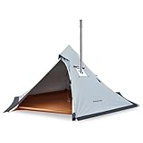KingCamp Tipi Zelt für 1-2 Personen, Spitzdachzelt mit Schornstein,...