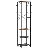 HOOBRO Garderobenständer, Garderobe mit Schuhregalen, Aufbewahrungsregal,...