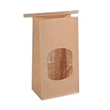 60 Stück Papiertüten mit Fenster Kraftpapier Tüten - 17x9x6CM Papiertaschen...