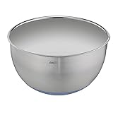 Emsa Prep&Bake Rührschüssel aus Edelstahl 22 cm, Rutschfester Boden in Blau,...