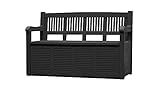 Dynamic24 Garten Truhenbank 280 Liter B 130 x H 85 x T 60cm Gartenbank Bank...