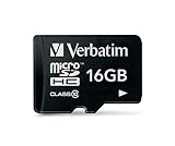 Verbatim Premium Micro SDHC Speicherkarte, 16 GB, Datenspeicher für Foto- und...