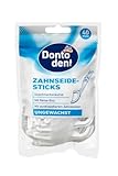 Dontoden Zahnseide-Sticks ungewachst – 2-in-1 Zahnseide & Zahnstocher für...