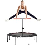 LIFERUN Mini Trampolin Indoor Erwachsene Ø128cm, Fitness Trampoline Klein,Jump...