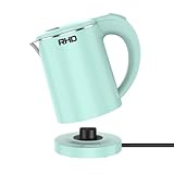 Reisewasserkocher 500ML Wasserkocher Klein, Edelstahl-Teekanne, Sockel mit...