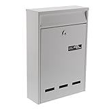 Burg Wächter, Anlagenbriefkasten, A5 Einwurf-Format, Verzinkter Stahl, Pocket...