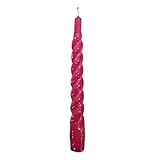 Lackierte Kerzen Tortiglione Ø 2,2 cm H 21 cm - 3 Stück - Fuchsia
