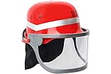 Trendario Feuerwehrhelm Für Kinder und Erwachsene, verstellbar mit Klappvisier...