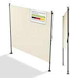 Juskys Senkrechtmarkise Barbados 200x310 cm - Balkon Sichtschutz wetterfest -...