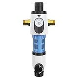 Finesky rückspülfilter mit druckminderer,40 Mikron-Sedimentfilter 3/4 Zoll Und1 Zoll,360-Grad-Installation Backwash Filter