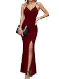 Missufe Schlitz Cocktail Maxi Lang Abendkleider Damen Partykleid...