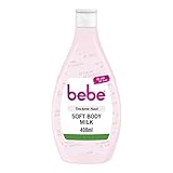 bebe Soft Body Milk (400 ml), schnell einziehende Bodylotion mit Jojobaöl &...