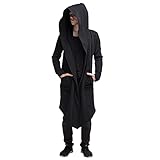 Hoodie Herren, Sweatjacke Herren mit Kapuze Einfarbig Lange Zipper Hoodie...