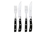 RÖSLE Steakbesteck 4-tlg., Hochwertige Steakmesser mit scharf geschliffener...