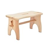 PINUS - Holzhocker 38x18x21 cm, Tritthocker aus Holz, Fußbank, Holzschemel für...