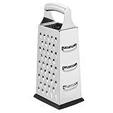 Amazon Basics Robuste Edelstahl Quadratisch Käsereibe, mit rutschfestem Boden,...