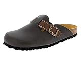 Lico Herren Bioline Clog Style Pantoletten, Braun, 45 EU