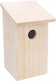 Flamingo Bizi Nistkasten aus Holz - Natürliches Design, 14,5 x 15,5 x 26 cm,...