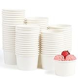 VEYLIN Papier-Dessertbecher für kalte und warme Speisen, 85 ml, vielseitige...