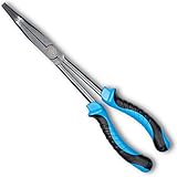 LMAB Angelzange lang 28 cm, gebogen, XXL Hakenlöser Lösezange Angel Zange...
