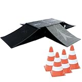 BEST SPORTING Rampen-Set mit 4 Pylonen für Skateboard/BMX-Rad/Skater & RC Cars...