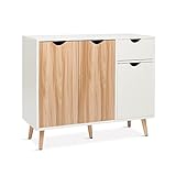 Mondeer Kommode, Sideboard Holz mit 1 Schubladen und 3 Türen für Wohnzimmer...