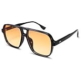 COASION Retro Sonnenbrille für Damen Herren - XL Übergroß 70er Jahre...