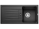 BLANCO FAVUM 45 S | Küchenspüle 86x43,5 | Granitspüle aus SILGRANIT anthrazit...
