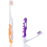 Reisezahnbürste 2 Stück, Reisezahnbürste Klappbar, Weiche Faltbare Mini...