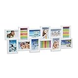 Relaxdays Bilderrahmen Collage, Bildergalerie für 12 Bilder, Fotorahmen XL zum...