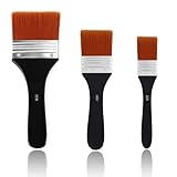 Pinselset Acrylfarben, 3 Stück Pinsel für Acrylpinsel Flachpinsel Tools Set,...