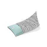 Liou® Sitzsack Zebra für Kinder aus Bio-Baumwolle in Mint, 110x70x60 cm, Bezug...