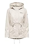 ONLY Damen Kurzmantel Übergangs-Jacke ONLLorca Canvas Parka 15216452 Moonbeam...