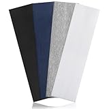 4 Stück Haarband Damen, Elastische Stirnband Damen Haarband Herren Stirnband...